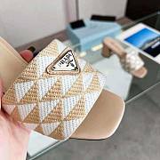 Prada Embroidered Fabric Sandals Beige - 2