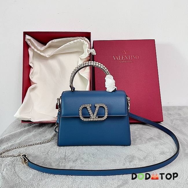 Valentino Garavani Vsling Small Handbag Blue Size 22 x 17 x 9 cm - 1