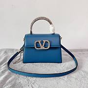 Valentino Garavani Vsling Small Handbag Blue Size 22 x 17 x 9 cm - 4