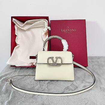 Valentino Garavani Vsling Small Handbag White Size 22 x 17 x 9 cm