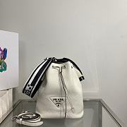 Prada Leather Bucket Bag White Size 20 x 25 x 14 cm - 1