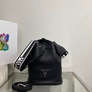 Prada Leather Bucket Bag Black Size 20 x 25 x 14 cm - 1
