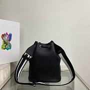 Prada Leather Bucket Bag Black Size 20 x 25 x 14 cm - 5