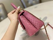 Chanel Coco Handle Python Dark Pink Size 25.5 cm - 5