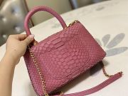 Chanel Coco Handle Python Dark Pink Size 25.5 cm - 3