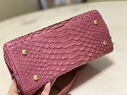 Chanel Coco Handle Python Dark Pink Size 25.5 cm - 4