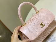 Chanel Coco Handle Python Pink Size 25.5 cm - 4