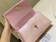 Chanel Coco Handle Python Pink Size 25.5 cm - 2