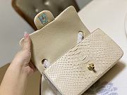 Chanel Flap Bag Python Beige Size 20 cm - 2