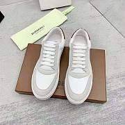 Burberry Men Leather Suede and Check Cotton Sneakers - 1