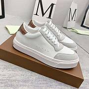 Burberry Men Leather Suede and Check Cotton Sneakers - 2