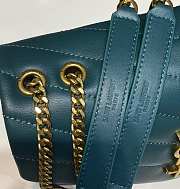 YSL Saint Laurent Lou Lou Small Chain Bag Blue Size 25 × 17 × 9 cm - 5