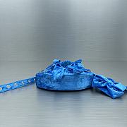 Balenciagale Cagole XS Velvet Bow Shoulder Bag Blue Size 26 x 16 x 9.9 cm - 6