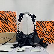 Balenciagale Cagole XS Velvet Bow Shoulder Bag Black Size 26 x 16 x 9.9 cm - 1