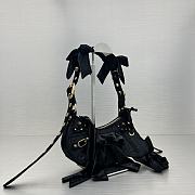 Balenciagale Cagole XS Velvet Bow Shoulder Bag Black Size 26 x 16 x 9.9 cm - 4