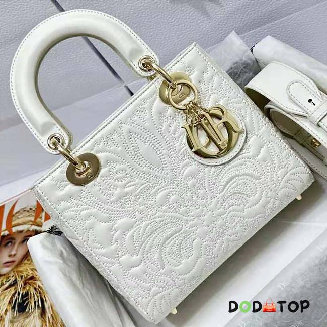 Dior Small Lady Dior Abc Bag Ornamental Motif Size 20 x 17 x 8 cm - 1