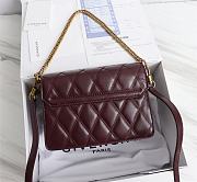 Givenchy Quilted Leather Crossbody Bag Red Wine Size 21.5 x 7 x 14 cm - 6