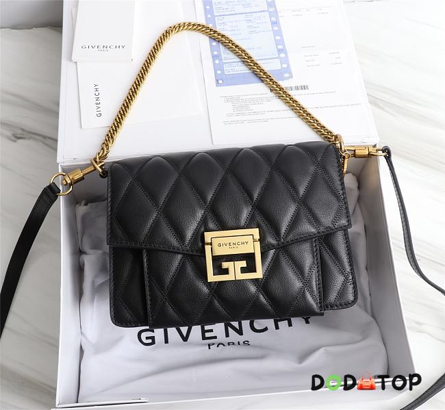 Givenchy Quilted Leather Crossbody Bag Black Size 21.5 x 7 x 14 cm - 1