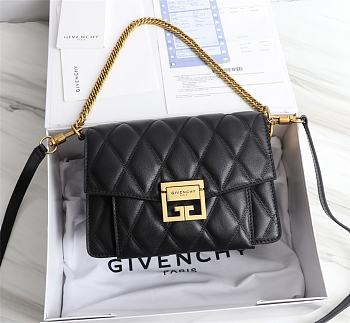 Givenchy Quilted Leather Crossbody Bag Black Size 21.5 x 7 x 14 cm