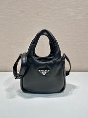 Prada Small Soft Padded Tote Bag 1BA359 Black Size 18 x 15.5 x 10 cm - 6