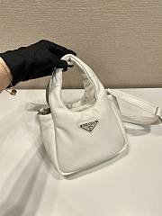 Prada Small Soft Padded Tote Bag 1BA359 White Size 18 x 15.5 x 10 cm - 4