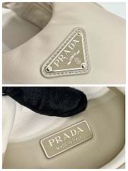 Prada Small Soft Padded Tote Bag 1BA359 White Size 18 x 15.5 x 10 cm - 3