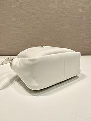 Prada Small Soft Padded Tote Bag 1BA359 White Size 18 x 15.5 x 10 cm - 2