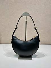 Prada Leather Shoulder Bag 1BC194 Black Size 22.5 x 18.5 x 6.5 cm - 4
