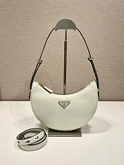 Prada Leather Shoulder Bag 1BC194 White Size 22.5 x 18.5 x 6.5 cm - 1