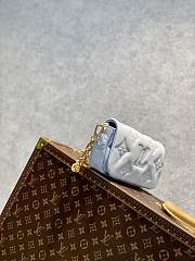 Louis Vuitton LV M81398 Wallet On Strap Bubblegram Blue Size 20 x 12 x 6 cm - 2