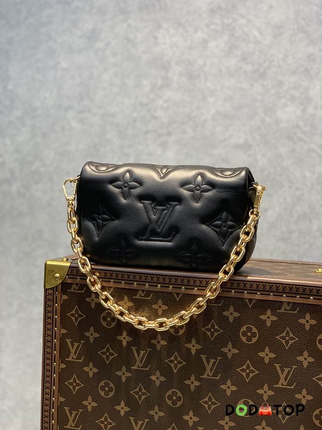 Louis Vuitton LV M81398 Wallet On Strap Bubblegram Black Size 20 x 12 x 6 cm - 1