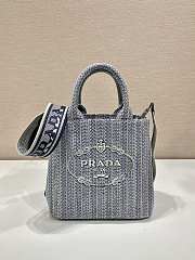 Prada Embroidered Tote Small Bag 1BA342 Size 21 x 22 x 10 cm - 1