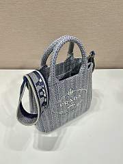 Prada Embroidered Tote Small Bag 1BA342 Size 21 x 22 x 10 cm - 4