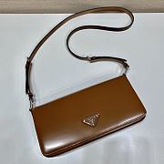 Prada Clamshell Shoulder Bag 1BD323 Brown Size 26 x 12 x 4.8 cm - 2