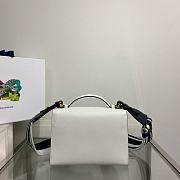 Prada Monochrome Saffiano And Leather Bag White Size 21 x 14 x 6.5 cm - 6