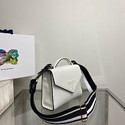 Prada Monochrome Saffiano And Leather Bag White Size 21 x 14 x 6.5 cm - 5