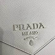 Prada Monochrome Saffiano And Leather Bag White Size 21 x 14 x 6.5 cm - 2