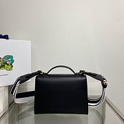 Prada Monochrome Saffiano And Leather Bag Black Size 21 x 14 x 6.5 cm - 6