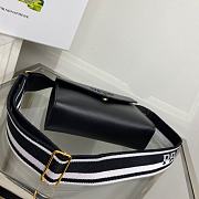 Prada Monochrome Saffiano And Leather Bag Black Size 21 x 14 x 6.5 cm - 4