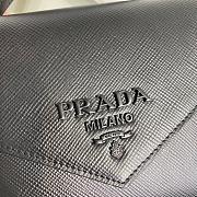 Prada Monochrome Saffiano And Leather Bag Black Size 21 x 14 x 6.5 cm - 2
