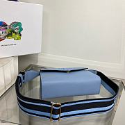 Prada Monochrome Saffiano And Leather Bag Blue Size 21 x 14 x 6.5 cm - 2