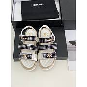 Chanel Sandals Hemp Rope Sole Sheepskin White - 1