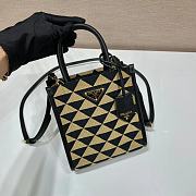 PRADA MICRO Symbole Jacquard Fabric Handbag Size 19-6-17 cm - 5
