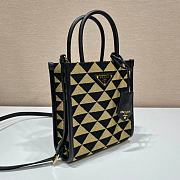 PRADA MICRO Symbole Jacquard Fabric Handbag Size 19-6-17 cm - 3