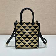PRADA MICRO Symbole Jacquard Fabric Handbag Size 19-6-17 cm - 2