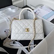 Chanel Coco Caviar White Bag Size 23 cm - 1