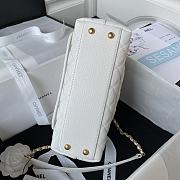 Chanel Coco Caviar White Bag Size 23 cm - 5