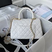 Chanel Coco Caviar White Bag Size 23 cm - 4