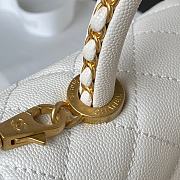 Chanel Coco Caviar White Bag Size 23 cm - 3