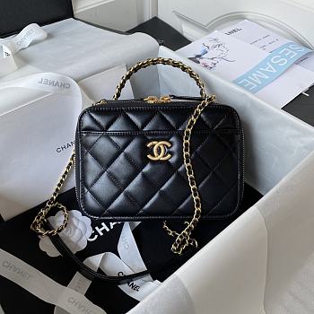 Chanel Vanity Top Handle Black Size 19 x 14 x 8.5 cm